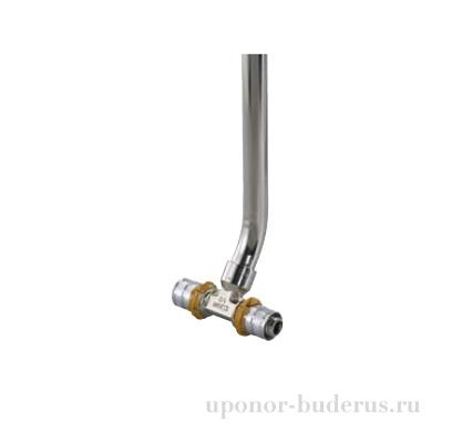 Uponor Smart Radi S-Press тройник 20-15CU-20 l=350 мм  Артикул 1015653